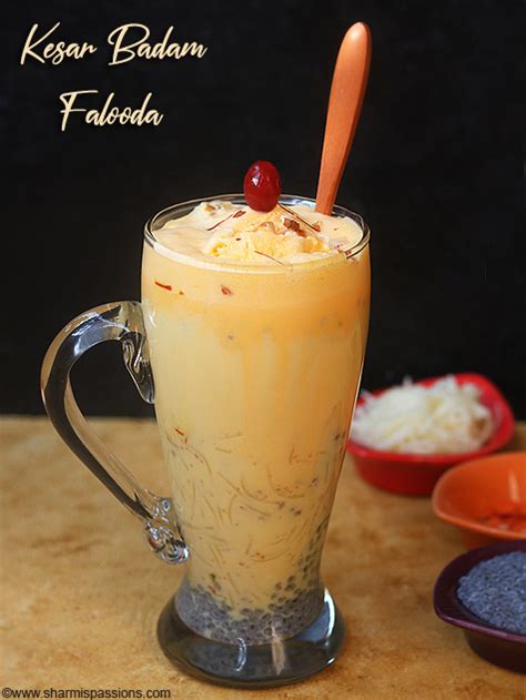 Kesar Falooda Recipe Kesar Badam Falooda Recipe Sharmis Passions