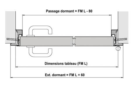 Porte métallique coupe feu PROGET CF 1H EI2 60 2 vantaux Bâti Z à