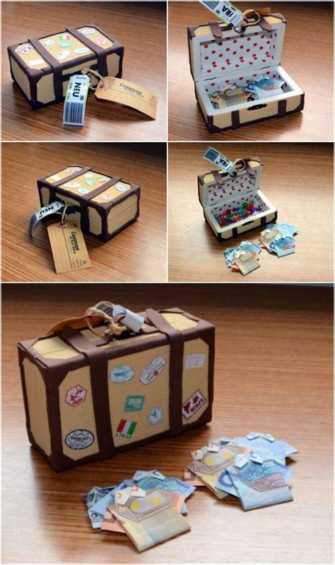 Geldscheine Falten Geschenk Reise Koffer Diy Birthday Gifts Wrapping