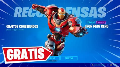 Como Conseguir Gratis La Skin De Iron Man Cero En Fortnite Youtube