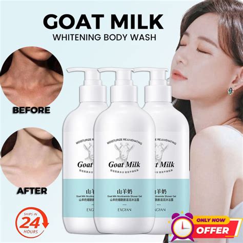 Goat Milk Niacinamide Body Wash Lotion Whitening Improve Dryness