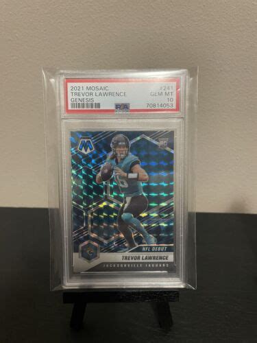 TREVOR LAWRENCE 2021 PANINI MOSAIC FOOTBALL GENESIS RC NFL DEBUT PSA 10