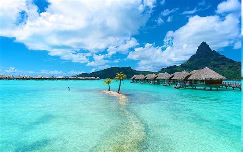 Hd Wallpaper Nature Landscape Bora Bora Resort Island Tropical Sea