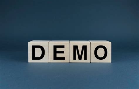 Premium Photo Demo Cubes Form The Word Demo