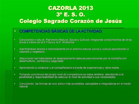 Cazorla º E S O Colegio Sagrado Corazón De Jesús Ppt Descargar