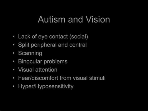 Powerpoint Presentation Autism And Sensory Systems Ppt