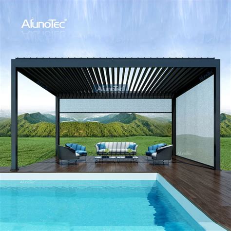 Alunotec Customized Bioclimatic Gazebo Pergola Aluminium Outdoor