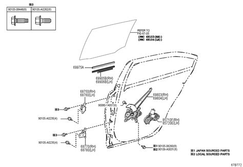 Rear Door Hinge Assembly Upper Left Hand #68760-06010 | Autoparts.toyota.com