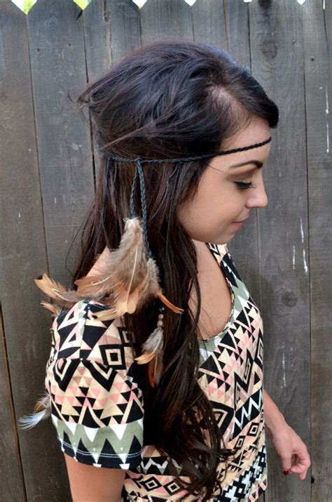 Feather Headband Feather Hairpiece Festival Headband Etsy Festival