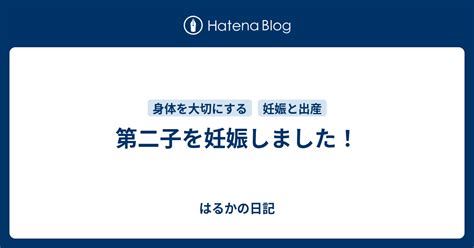 第二子を妊娠しました！ はるかの日記