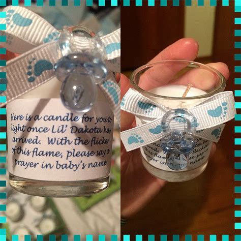 Baby Shower Favors Candle Idea Light The Candle The Day The Baby Is