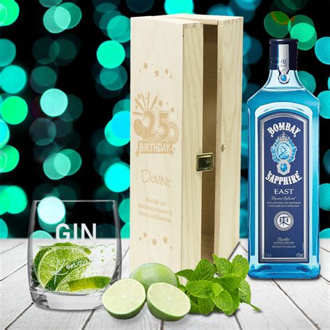 Graviertes Gin Geschenk Set Zum Geburtstag Mit Namen Und Wunschtext