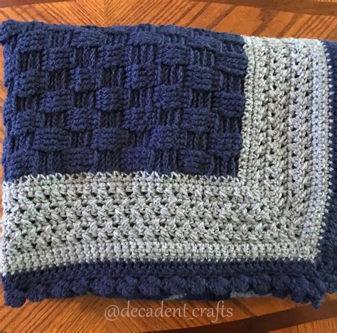 Crocheted Cowboys Themed Baby Blanket Etsy