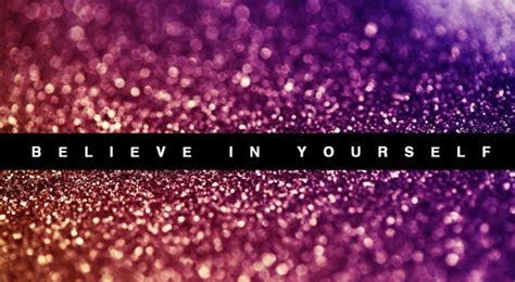 The Words Believe In Yourself On A Purple And Pink Background With