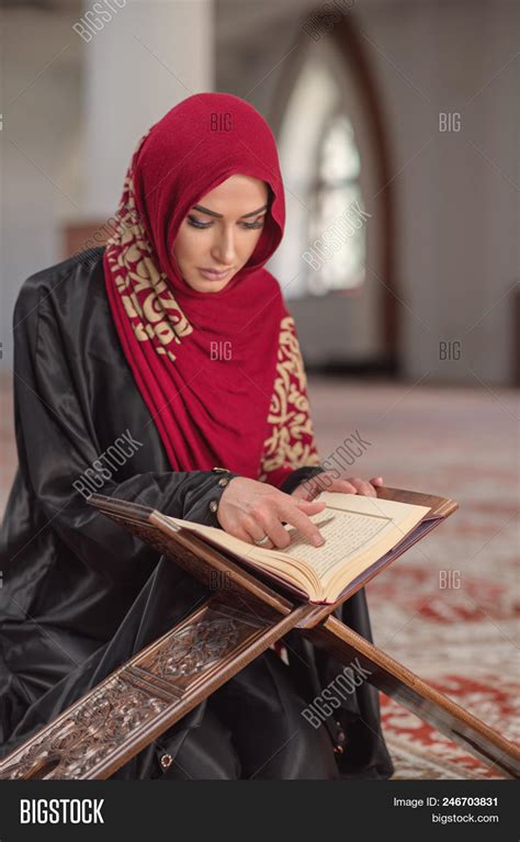 Muslim Woman Reading Quran