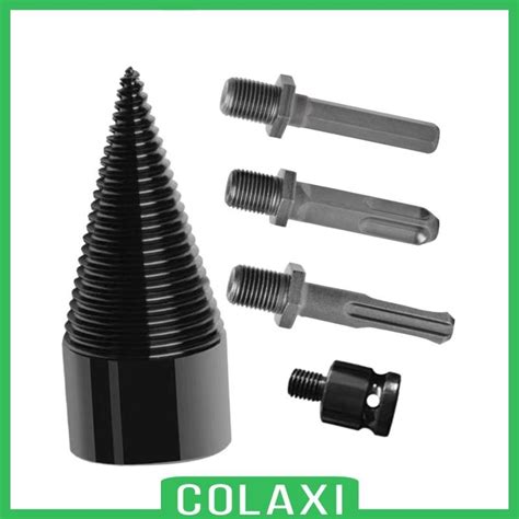 Colaxi High Speed Twist Firewood Drill Bit Wood Breaker Wedge Drill