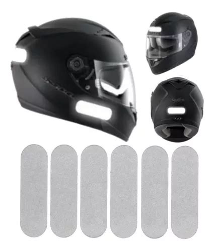 Kit Adesivos Refletivo Seguran A Branco Capacete Moto Mercadolivre