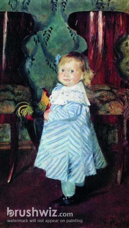 Portrait Of Ib Kustodieva By Boris Kustodiev Oil Painting Reproduction