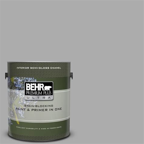 Behr Premium Plus Ultra Gal N Flannel Gray Semi Gloss Enamel