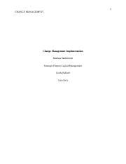 Unit Individual Project Docx Change Management Change Management