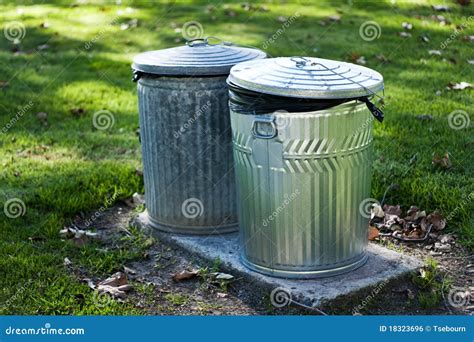 Two Trash Cans In Park Royalty Free Stock Image Image 18323696