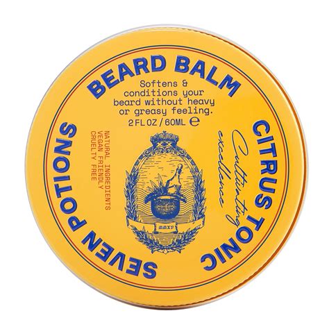 Seven Potions Beard Balm For Men — Conditioning Beard Softener To Nourish Skin Facial Hair And