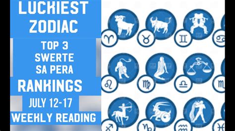 SWERTE RANKINGS LAHAT NG ZODIAC SIGNS JULY 12 17 WEEKLY READING ALAMIN