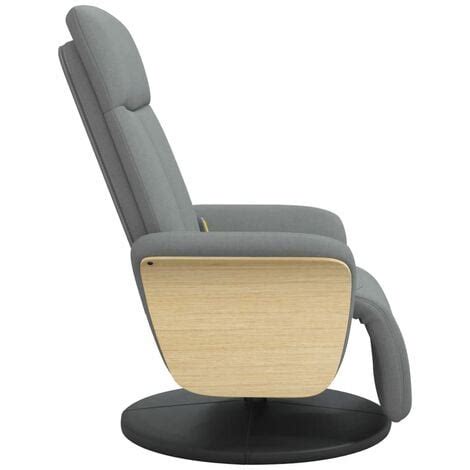 Fauteuil Inclinable De Massage Et Repose Pieds Gris Clair Tissu Vidaxl