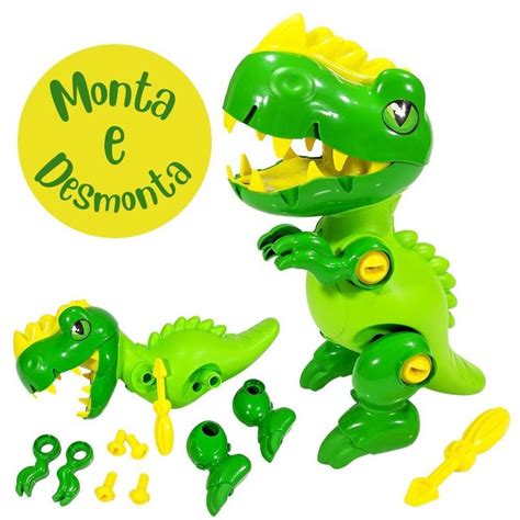 Dinossauro De Brinquedo Did Tico Monta Desmonta Grande Chave Samba