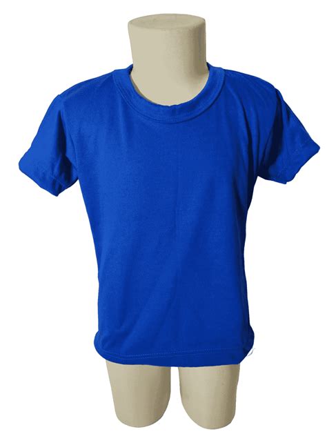 Camiseta Infantil Azul royal Unissex Malha 100 Poliéster Fc camisas