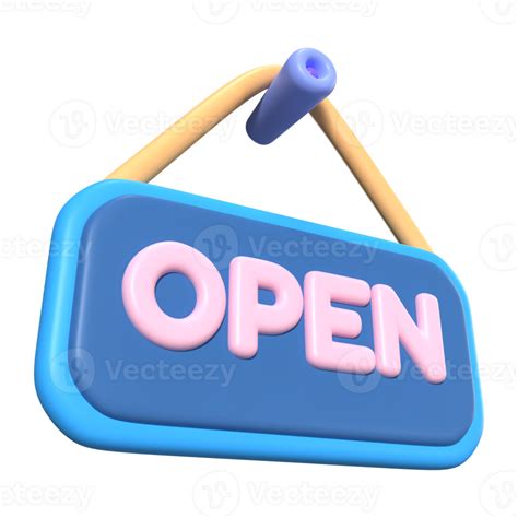 Open Sign 3d Illustration Icon 26678893 Png