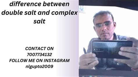 Difference Between Double Salt And Complex Salt YouTube