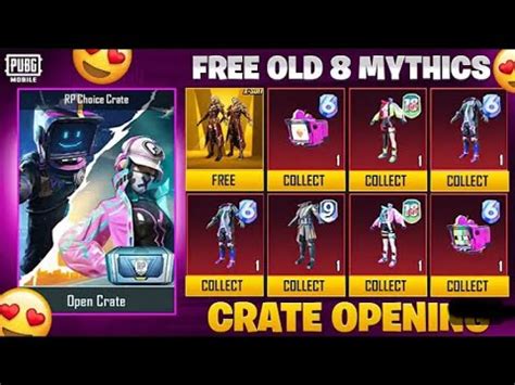 So Free Old Mythics O Uc Rp Crate Opening In Pubg Mobile Youtube