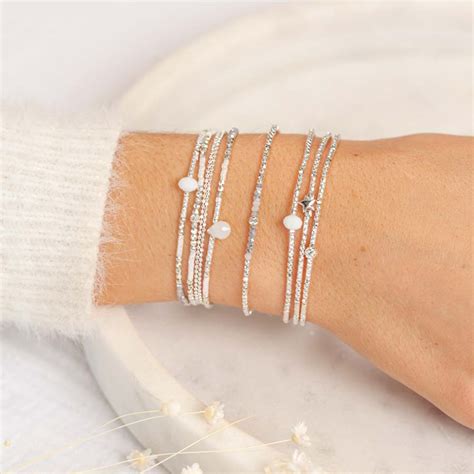 Bracelet Lastique Silver Flirting Gris Silver Bracelets Argent