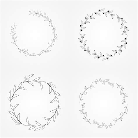 Premium Vector Design Circle Botanical Frame