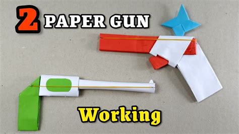 How To Make 2 Paper Gun That Shoots DIY Paper Guns