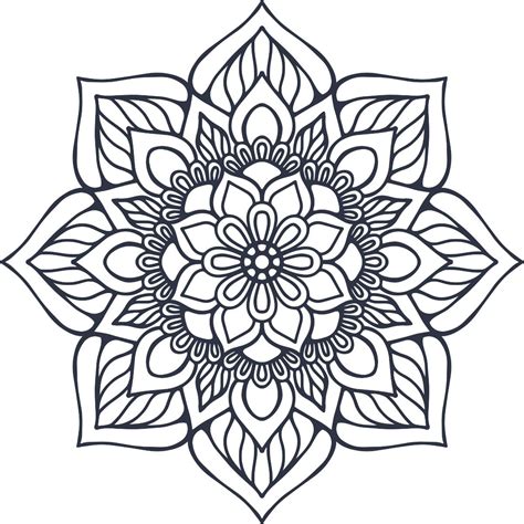 Dibujo De Flor Simple Mandala Para Colorear Dibujos Para Colorear