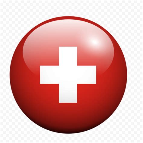 Round Circle Switzerland Swiss Flag Icon Citypng