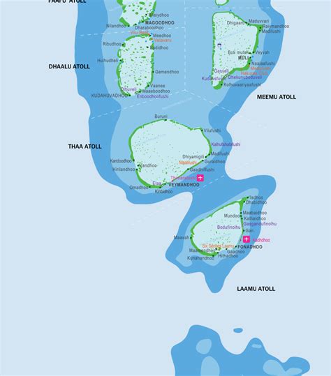 Maldives Map With Resorts Airports And Local Islands Maldives