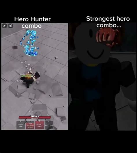 Hero Hunter Vs Strongest Hero Combo Tsb Roblox Viral Shorts Youtube