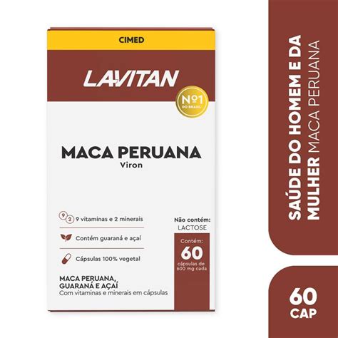 Lavitan Maca Peruana Viron 60 Capsulas PanVel Farmácias