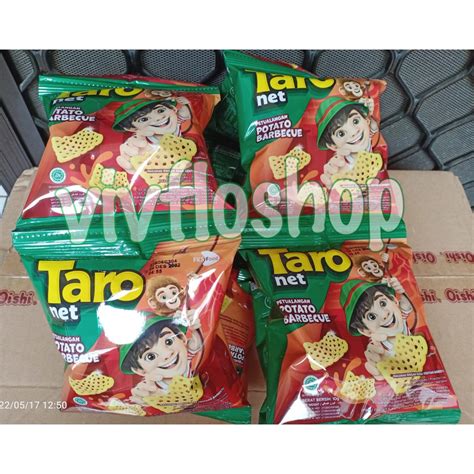 Jual Chiki Taro Net Potato Barbeque Kemasan Renceng Shopee Indonesia