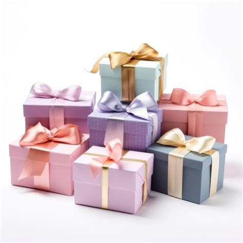 Premium Photo Assortment Of Colorful Gift Boxes With Bows