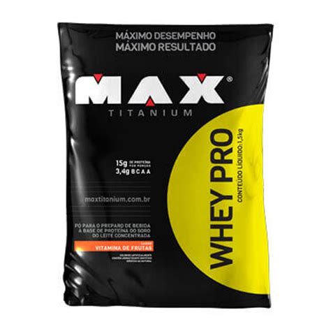 Whey Pro 1500g Refil Vitamina De Frutas Max Titanium