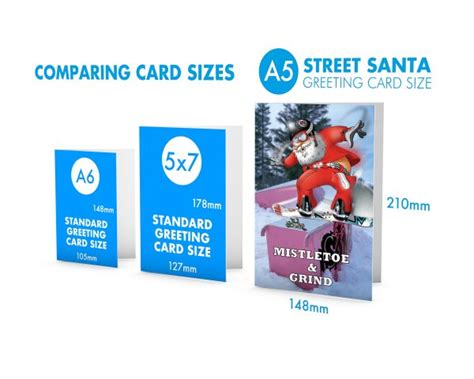 Snowboard Christmas Card Mistletoe And Grind Street Santa