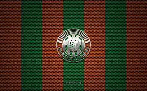 Zaglebie Lubin Logo Polish Football Club Metal Emblem Green Orange