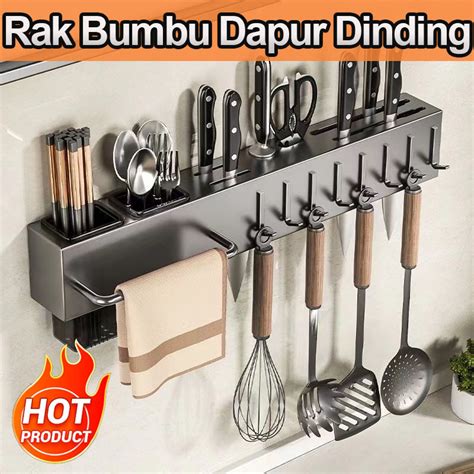 Jual Rak Pisau Dinding Dapur Stainless Steel Rak Gantung Dapur