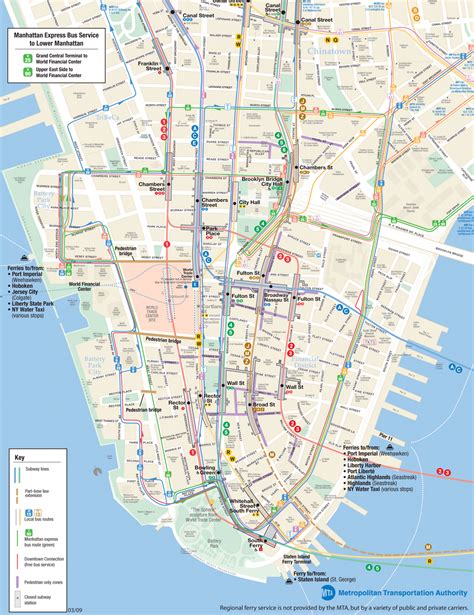 Manhattan City Travel Map Road | Map of Manhattan City Pictures