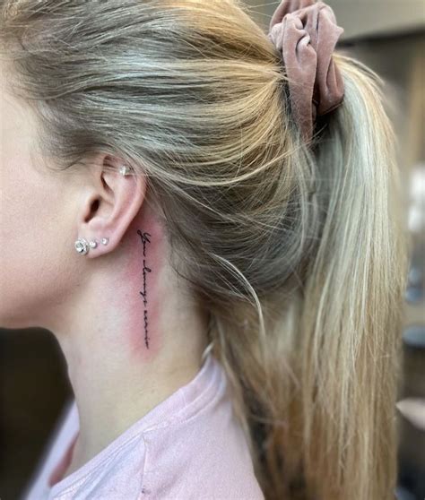 Pin By Bian On Tattoo Neck Tattoos Women Small Neck Tattoos Neck