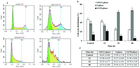 Hela cell cycle analysis with PI a After treatment with 30 µg of